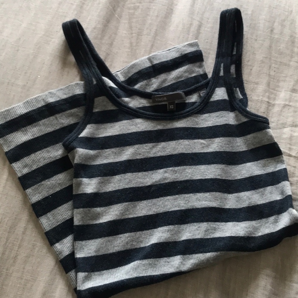 Vince Skinny Striped Tank Top